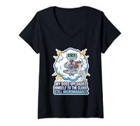 Mujer Mi Jefe se subió a la Nube aún microgestiona Camiseta Cuello V
