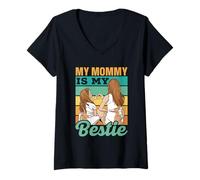 Mujer Mi Mamá Es Mi Mejor Amiga Amistad Mejor Amigo Besties Camiseta Cuello V