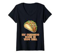 Mujer Mi nombre de princesa es Taco Bell Mexican Fiesta Food Camiseta Cuello V