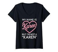 Mujer Mi nombre es karen pero no soy una mujer divertida Karen Chica Blanco Camiseta Cuello V
