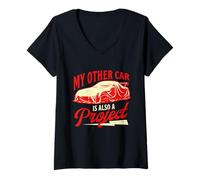 Mujer Mi Otro Coche también es un Proyecto - JDM Lover Car Guy Racing Camiseta Cuello V