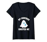 Mujer Mi páncreas me engañó Camiseta Cuello V
