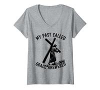 Mujer Mi Pasado Llamado Gracia Respondió Jesús Cristianismo Fe Camiseta Cuello V