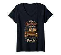 Mujer Mi pasatiempo Favorito es Evitar a la Gente Camiseta Cuello V