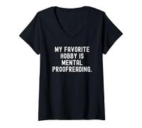 Mujer mi pasatiempo Favorito es la corrección Mental Witty Observational Camiseta Cuello V