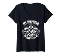 Mujer Mi Pastor Dirige Esta Casa Camiseta Cuello V