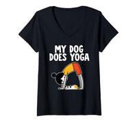 Mujer MI Perro Hace Yoga Camiseta Cuello V