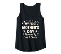Mujer Mi Primer día de la Madre impulsado por el Amor y el Caos - Mama Camiseta sin Mangas