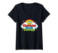 Mujer Mi Terapeuta Necesita Terapia Camiseta Cuello V