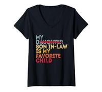 Mujer Mi yerno es mi Hijo Favorito Retro - Hija reemplazada Camiseta Cuello V