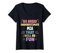 Mujer MIA Personalized Women's Gift Custom MIA Camiseta Cuello V
