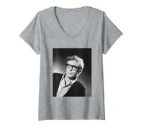 Mujer Michael Caine El Trabajo Italiano Obtener Retrato de Carter 1965 Camiseta Cuello V