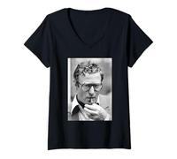 Mujer Michael Caine Zulu El Actor de Trabajo Italiano 1985 Camiseta Cuello V