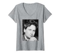 Mujer Michael Douglas Atracción Fatal Actor de Wall Street Camiseta Cuello V
