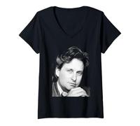 Mujer Michael Douglas Wall Street Actor de atracción Fatal Camiseta Cuello V