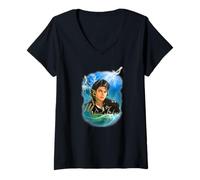 Mujer Michael Jackson 701 Camiseta Cuello V