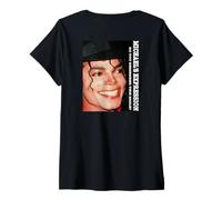 Mujer Michael Jackson 710 Back Printed Camiseta Cuello V