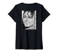 Mujer Michael Jackson 712 Back Printed Camiseta Cuello V