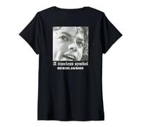 Mujer Michael Jackson 714 Back Printed Camiseta Cuello V