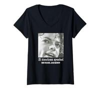 Mujer Michael Jackson 714 Camiseta Cuello V