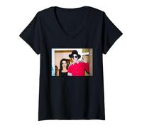 Mujer Michael Jackson con Esposa Lisa Marie Presley Budapest Viaje Camiseta Cuello V