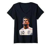 Mujer Michael Owen 2007 Inglaterra Equipación Mundial de Fútbol Camiseta Cuello V