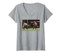 Mujer Michael Owen En Acción Liverpool Arsenal Football World Cup Camiseta Cuello V