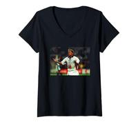 Mujer Michael Owen Inglaterra Francia Copa Mundial de Fútbol 1998 Camiseta Cuello V
