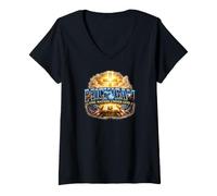 Mujer Michigan Faith Christian Cross Patriotic State Pride Camiseta Cuello V