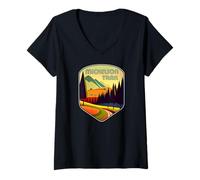 Mujer Mickelson Trail South Dakota Colores Camiseta Cuello V