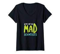 Mujer Microbiología Divertida No Todos Somos científicos Locos Camiseta Cuello V