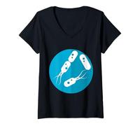 Mujer Microbioma Salud Intestinal Microbiota Camiseta Cuello V