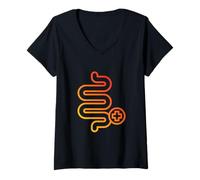 Mujer Microbioma Salud Intestinal Microbiota Camiseta Cuello V