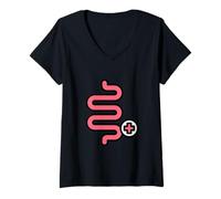 Mujer Microbioma Salud Intestinal Microbiota Camiseta Cuello V