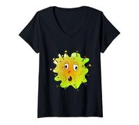 Mujer Microbioma Salud Intestinal Microbiota Camiseta Cuello V