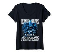 Mujer Micropene Hombres Divertidos Inapropiados Lobo Grosero Vergonzoso Camiseta Cuello V