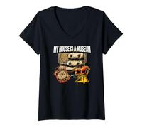Mujer Mid Century Modern My House Is A Museum Retro Furniture Camiseta Cuello V