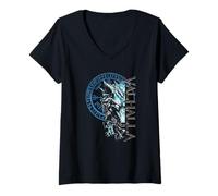 Mujer Midgard Vikingo Mitología nórdica Símbolos nórdicos Camiseta Cuello V