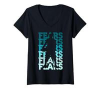 Mujer Miedos de baloncesto inspira un fan increíble Camiseta Cuello V