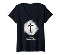 Mujer Miércoles de Ceniza - El período de ayuno de Cuaresma - Temporada de Carnaval Camiseta Cuello V