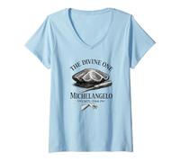 Mujer Miguel Ángel El Divino Escultor de Arte Renacentista Camiseta Cuello V