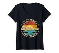 Mujer MIKAELA The Man The Myth The Legend First Name Camiseta Cuello V