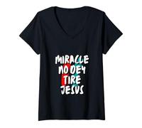 Mujer Milagro no dey Tire Jesús Camiseta Cuello V