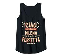 Mujer Milena Idea Regalo Personalizzata Amica Nome Divertente Camiseta sin Mangas