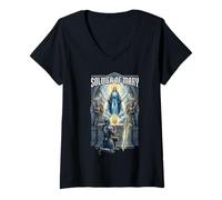 Mujer Milicia de la Inmaculada San Maximiliano Kolbe Católica Camiseta Cuello V