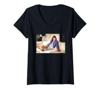 Mujer Milla Jovovich Resident Evil Quinto Elemento Michael Grecco Camiseta Cuello V