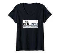Mujer Millwall The Den - Cartel de calle icónico Camiseta Cuello V