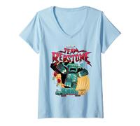 Mujer Minecraft Team Redstone The Warden Rage and Sculk Shrieker Camiseta Cuello V