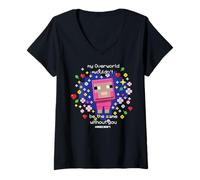 Mujer Minecraft Valentine's Day My Overworld Wouldn't Be The Same Camiseta Cuello V