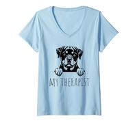 Mujer Miniature Schnauzer Funny Dog Owner Camiseta Cuello V